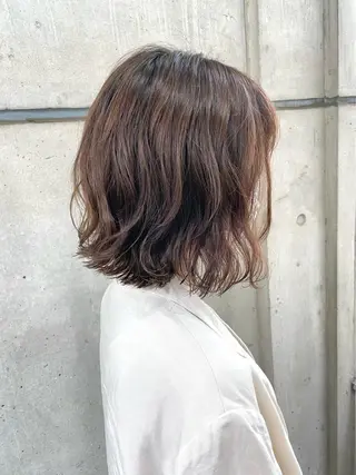 ミディアム パーマ 銀座No.1髪質改善 縮毛矯正/本木のヘアスタイル