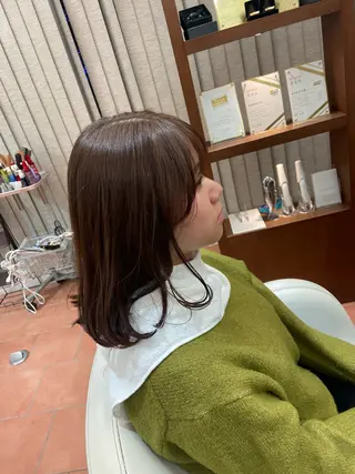 セミロング カラー 艶髪🪄透明感カラー 井戸大喜のヘアスタイル