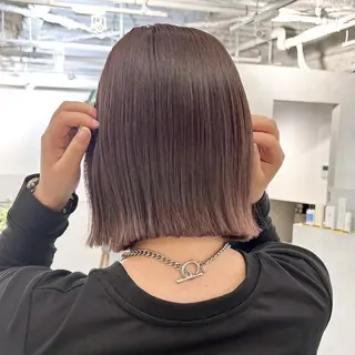 ショート カラー 切りっぱなしBOB 職人💜Anzuのヘアスタイル
