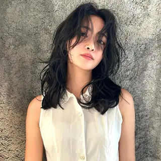 セミロング パーマ bloc japon所属・ﾌﾞﾚｲｽﾞ˚✧₊⁎ ﾚｲﾔｰToriのヘアスタイル