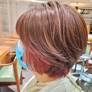ショート カラー メンズカット曲がる 縮毛矯正佐々木タクマのヘアスタイル