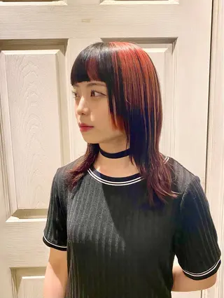 セミロング 千 田のヘアスタイル
