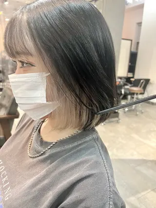 ミディアム カラー ヘアアレンジ 🌈インナーカラー ‘ショウマ’🌈のヘアスタイル
