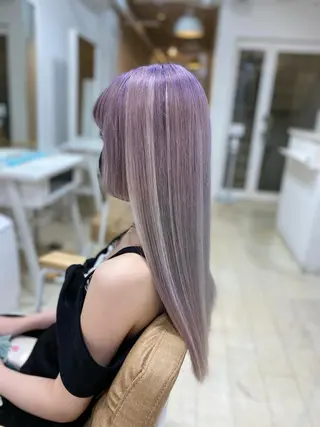 セミロング カラー パーマ ヘアアレンジ キッズ ネイル マツエク・マツパ アイブロウ 🧡可愛い色落ち🧡 ハイトーン特化🧡のヘアスタイル