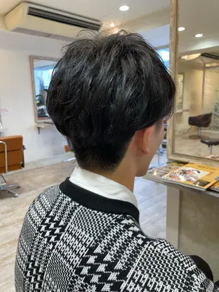 ショート パーマ メンズ 小顔/似合わせカット 杉山莉菜のヘアスタイル