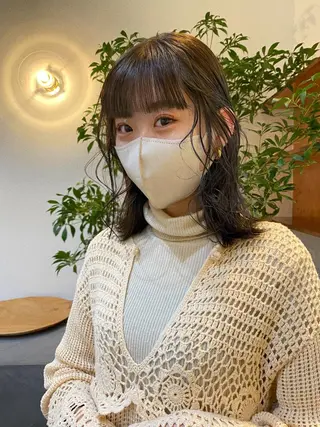 ミディアム カラー 砂原 ひよりのヘアスタイル