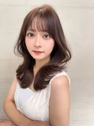 ミディアム カラー 縮毛矯正✨🫧 レイヤー川村利幸のヘアスタイル