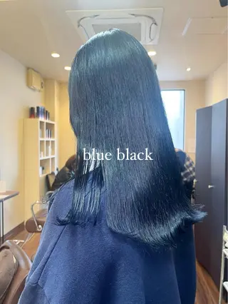 ミディアム 青髪特化🩵 ダブルカラーのヘアスタイル