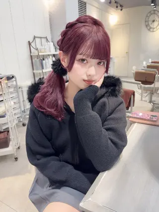ロング ヘアアレンジ 透明感カラー 💞みどりのヘアスタイル