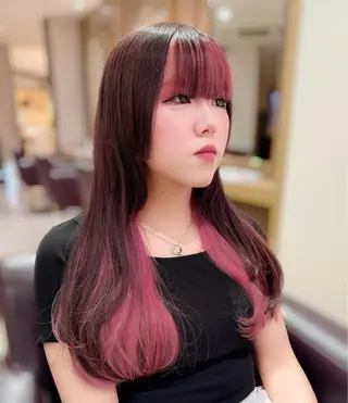 セミロング カラー 津田 幹太のヘアスタイル