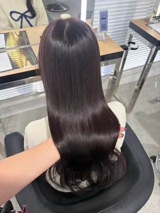 ロング カラー 💗愛され暖色💗 ピンク/レッド💗のヘアスタイル