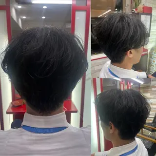 ショート パーマ メンズ 看板犬がお出迎え◎ 初めてでも安心◎のヘアスタイル