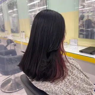 セミロング カラー ヘアアレンジ mai🍑暖色カラー /レイヤー💖のヘアスタイル