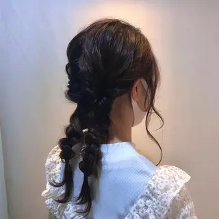 ロング ヘアアレンジ 鶴﨑 美優亜のヘアスタイル