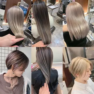 ミディアム ブリーチ.バレイヤー ジュ.REAL心斎橋のヘアスタイル