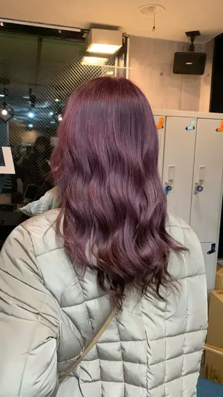 セミロング カラー LAFF きよののヘアスタイル