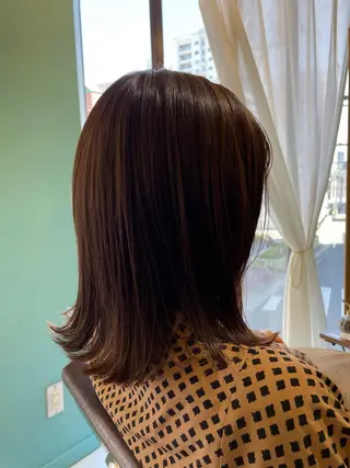 ミディアム カラー 末石 智のヘアスタイル