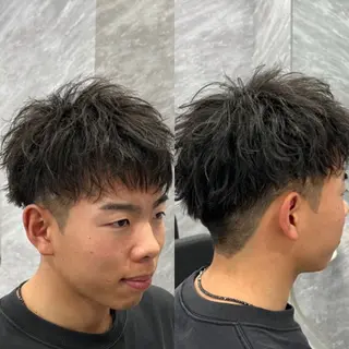 パーマ メンズ ulus kobe 藤枝大地のヘアスタイル