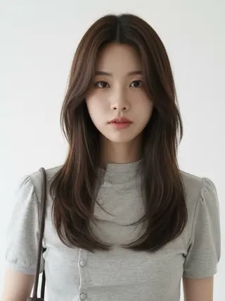 ロング 韓国レイヤーカット 🫧大阪梅田レイヤーのヘアスタイル