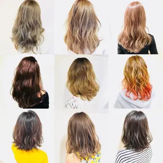 セミロング カラー パーマ Miru by INCE HAIRのヘアスタイル