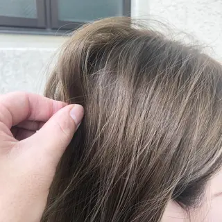 ミディアム カラー パーマ ヘアアレンジ 【白髪ぼかし 専門GBG】自由が丘のヘアスタイル
