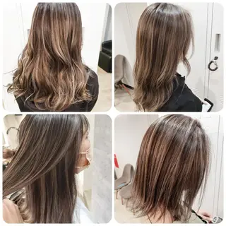 セミロング カラー ミルクティー特化 🌈島内　琢真🌈のヘアスタイル