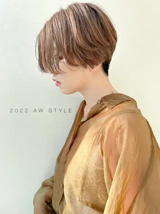 ショート カラー 髪質改善/ブリーチ 田代 龍我のヘアスタイル