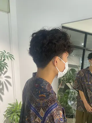 ショート パーマ メンズ ご予約は2月まで！ maho‪🐈🎀のヘアスタイル