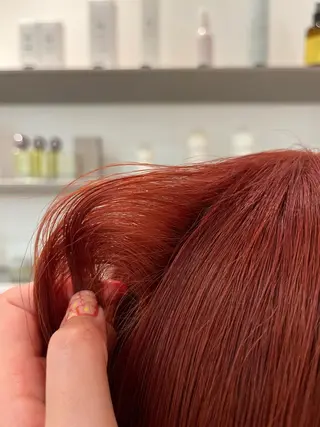 セミロング カラー HITOMI 福岡パーマのヘアスタイル