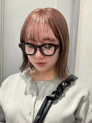 ミディアム 盛れる透明感カラー・ momokaのヘアスタイル