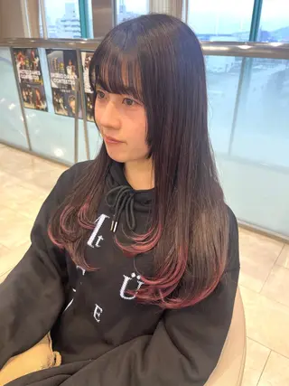 ロング カラー 暖色専門美容師🎀 お客様満足度◎のヘアスタイル