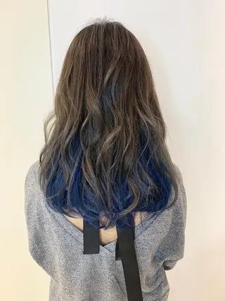 セミロング カラー インナーエクステ渋谷 🦋KAJIのヘアスタイル