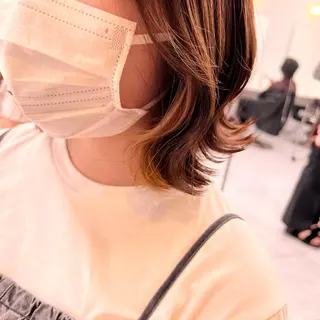 セミロング 💖札幌カラー 指名No.1💖玲奈のヘアスタイル