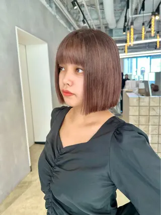 ショート カラー 可愛いベージュ作る 美容師/あかね🧸のヘアスタイル