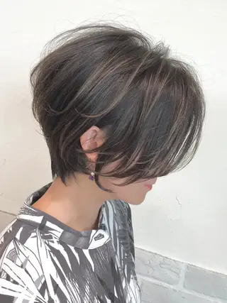 ショート カラー ✨大人ショート特化 /カットモデル/銀座のヘアスタイル
