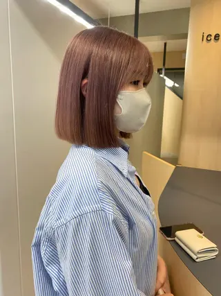 ミディアム カラー うる艶ヘア♡韓国好き 透明感　shotaのヘアスタイル