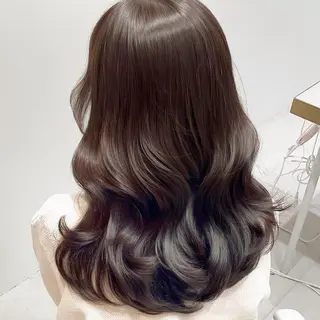 セミロング カラー ヘアアレンジ 🤎小顔レイヤー /ベージュ🤎友香のヘアスタイル