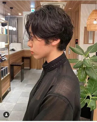 ショート カラー パーマ 🍃服部 雅哉🍃銀座◎のヘアスタイル