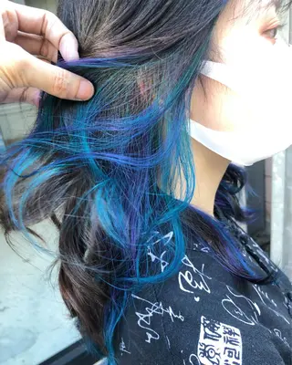 セミロング カラー 原宿サロン代表 デザインカラー伊藤卓のヘアスタイル