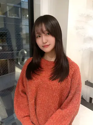 ロング カラー レイヤーカット 韓国ヘアayameのヘアスタイル