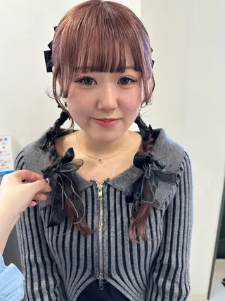 セミロング ヘアアレンジ さあや 【透け感/艶感】のヘアスタイル
