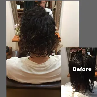 ミディアム メンズ 福井 稜平のヘアスタイル