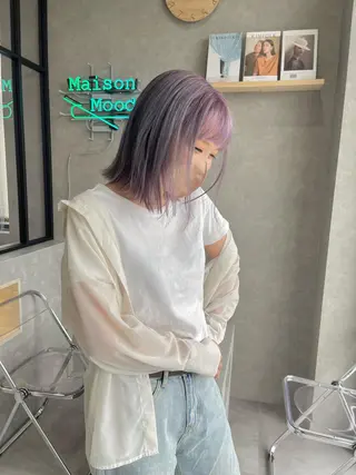 ミディアム カラー 一ノ瀬 暁のヘアスタイル
