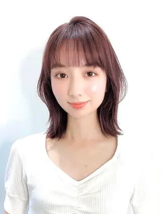 ミディアム カラー 韓国ヘア🇰🇷🎀 YURIAのヘアスタイル