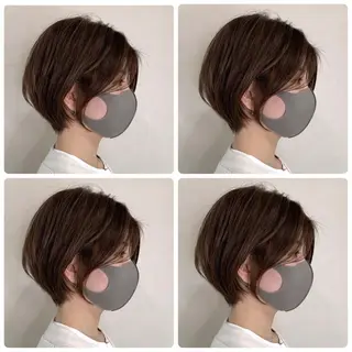 ショート カラー 京都大人女性ショート 徒歩1分/秋山のヘアスタイル