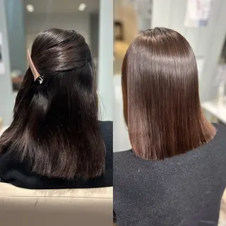 ミディアム ナカオ/酸性縮毛矯正 髪質改善/レイヤー/のヘアスタイル