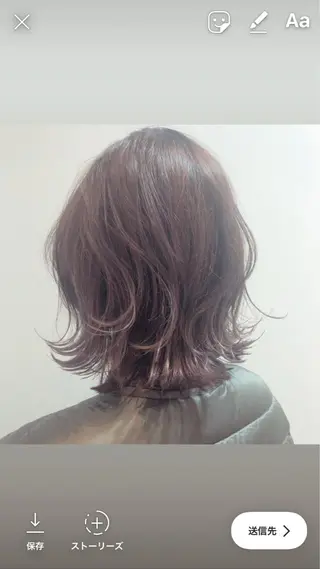 カラー 西田 優菜のヘアスタイル