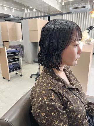 パーマ ボブパーマコテ巻き風 パーマNo1深江秀平のヘアスタイル