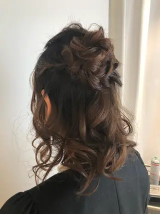 ミディアム ヘアアレンジ レイヤー×ヘッドスパ *保田遥*のヘアスタイル