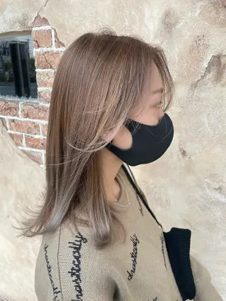 セミロング カラー ノンダメージサロン/ 豊中/美容室のヘアスタイル